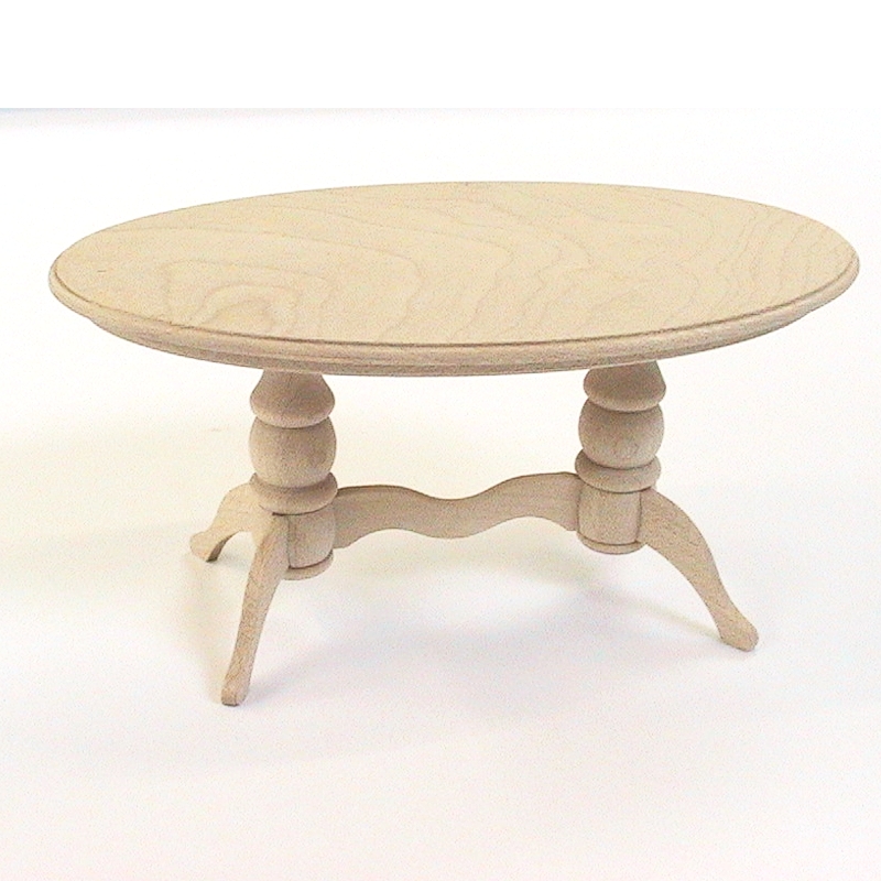 Esstisch, oval, Puppenstubenmöbel 1zu12