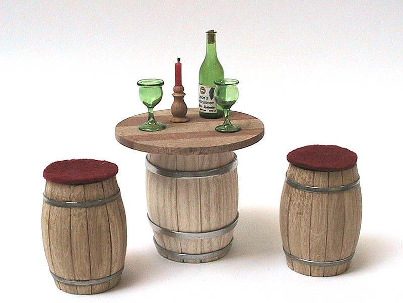 Sitzgruppe, 3 - teilig, Miniatur im Maßstab 1zu12