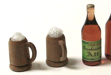 Bierkrug mit Schaum, 1 Stück, Puppenstubenminiatur 1zu12
