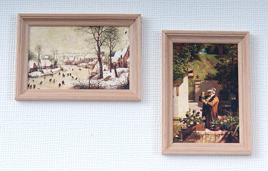 Bilder, rechteckig, Puppenstubenminiatur 1zu12