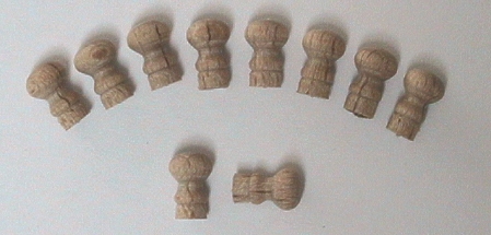 Möbelknopf / Türknauf, 4 mm, Puppenstubenminiatur 1zu12