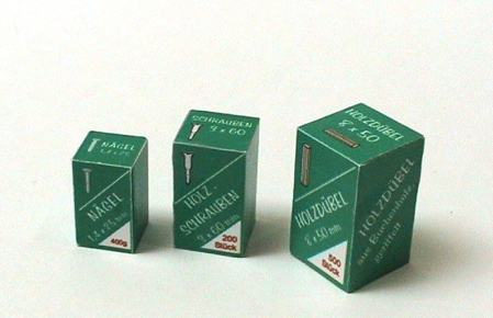 Material - Packungen, Puppenstubenminiatur in 1zu12