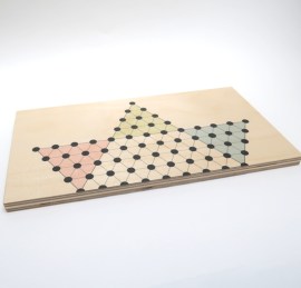 Halma - Spielbrett, aus Holz