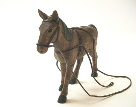 Pferd aus Holz geschnitzt,1zu12