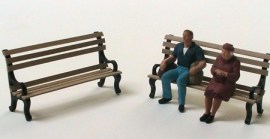 Bahnhofbank aus Holz, Miniatur 1zu43