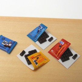 Schokolade, 1 Tafel, Puppenstubenminiatur im Maßstab 1zu12