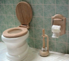 Toilette, Puppenstubenmöbel, Maßstab 1zu12
