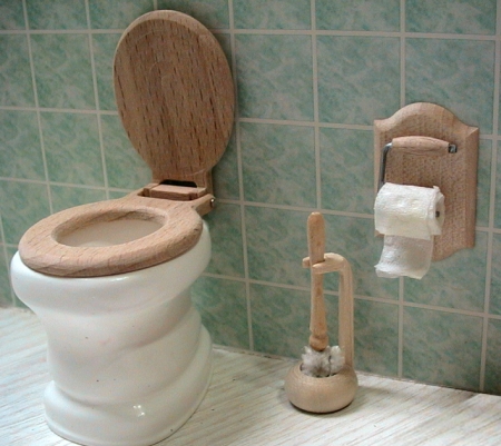 Toilettenset, Puppenstubenminiatur, Maßstab 1zu12